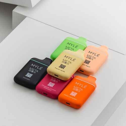 سحبة مايلي ميتا بوكس ايس برتقال 5000 موش MYLE META BOX Orange Ice
