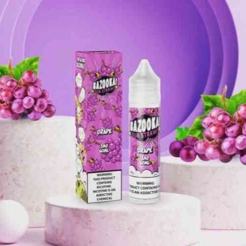 نكهة شيشة الكترونية عرعر نكهة بازوكا عنب BAZOOKA SOUR STRAWS GRAPE 60M