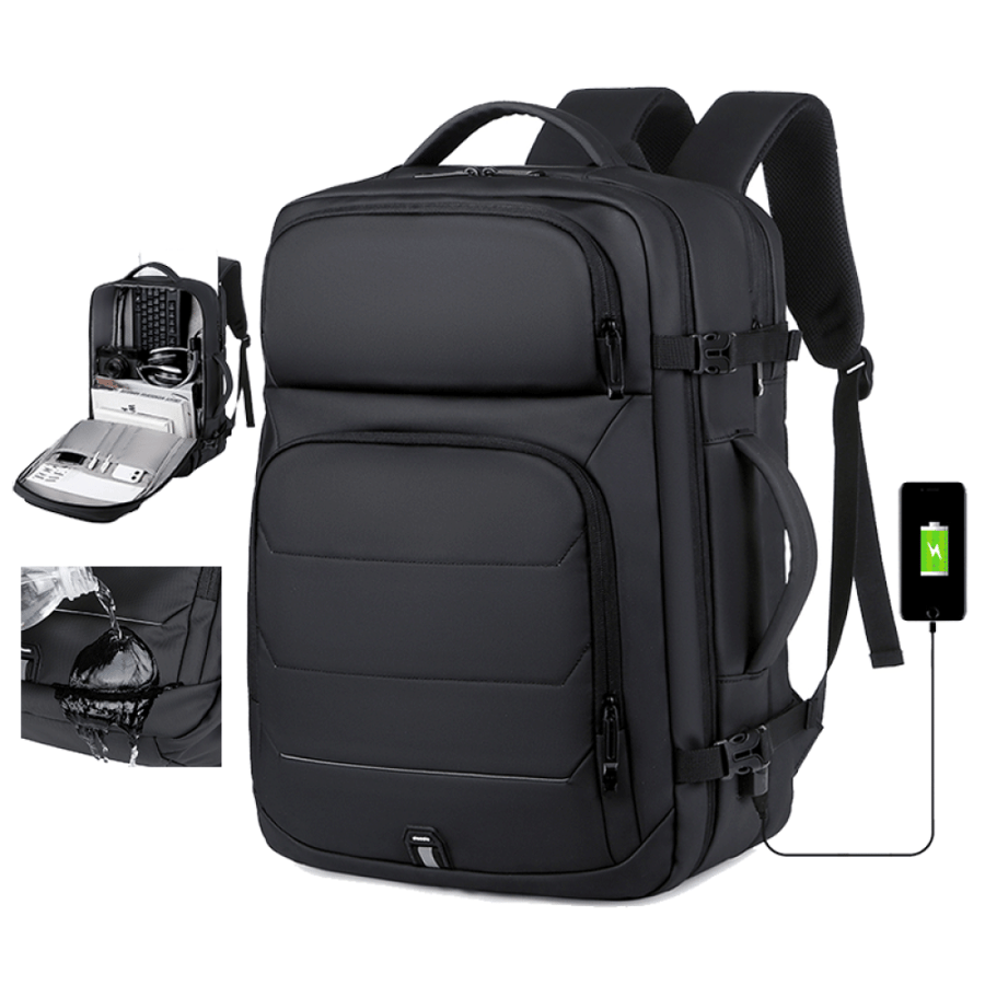 Travel bag with suction feature