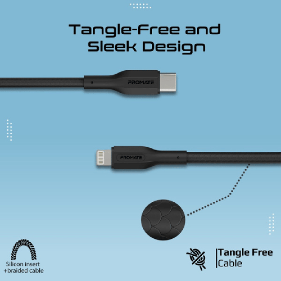 Promate Lightning Cable Set 3 Pieces