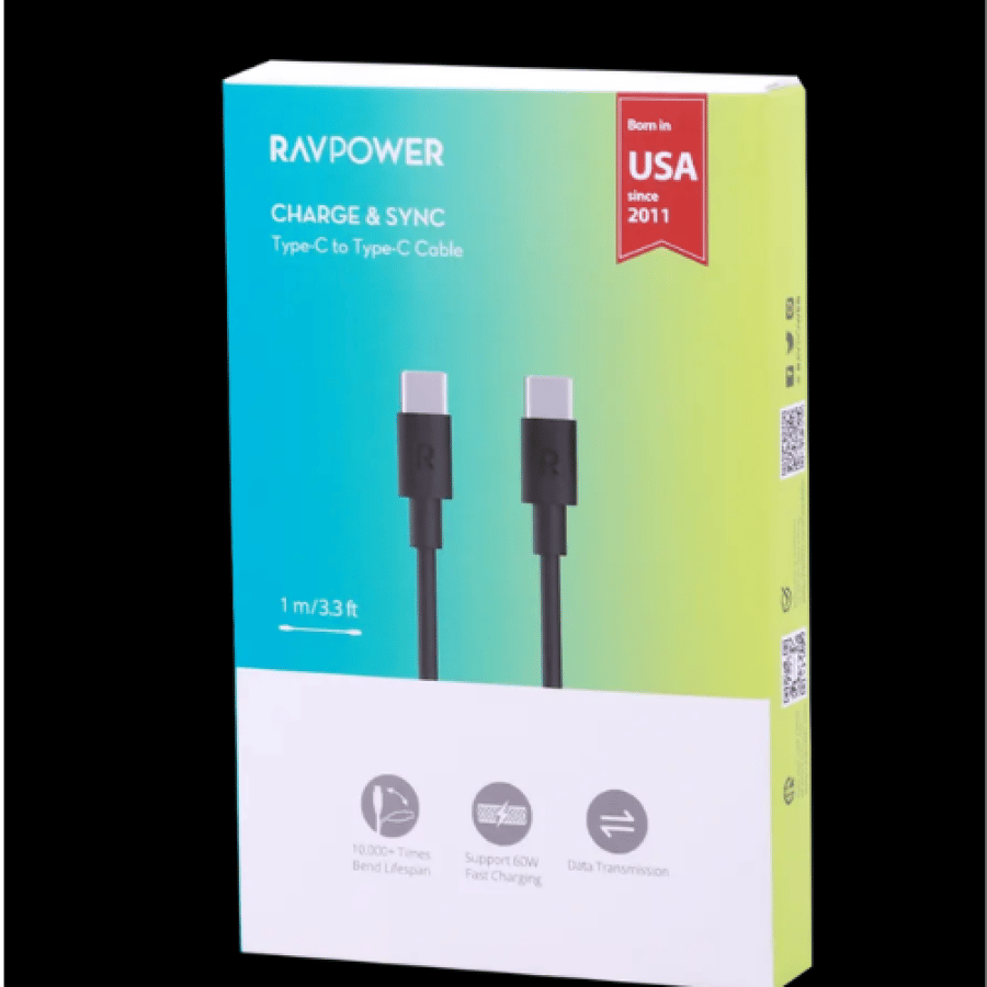 كابل راف باور Type-C سريع بطول 1 متر