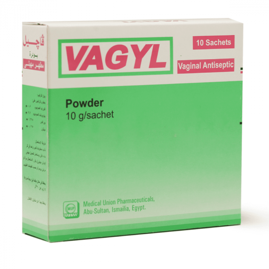 Vaginal disinfectant powder Vagicel 10 grams in a bag of 10