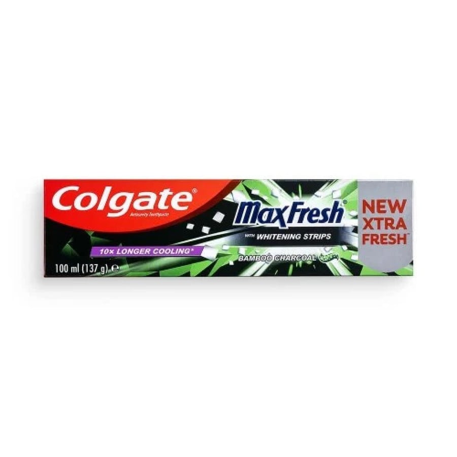 Colgate Max Fresh charcoal with whitening strips 100 ml