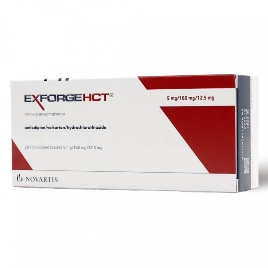 Exforge HCT 5/160/12.5 mg 28 tablets