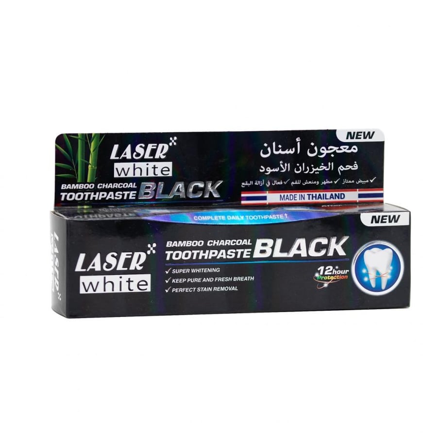 معجون أسنان ليزر وايت بفحم الخيزران 100 جرام