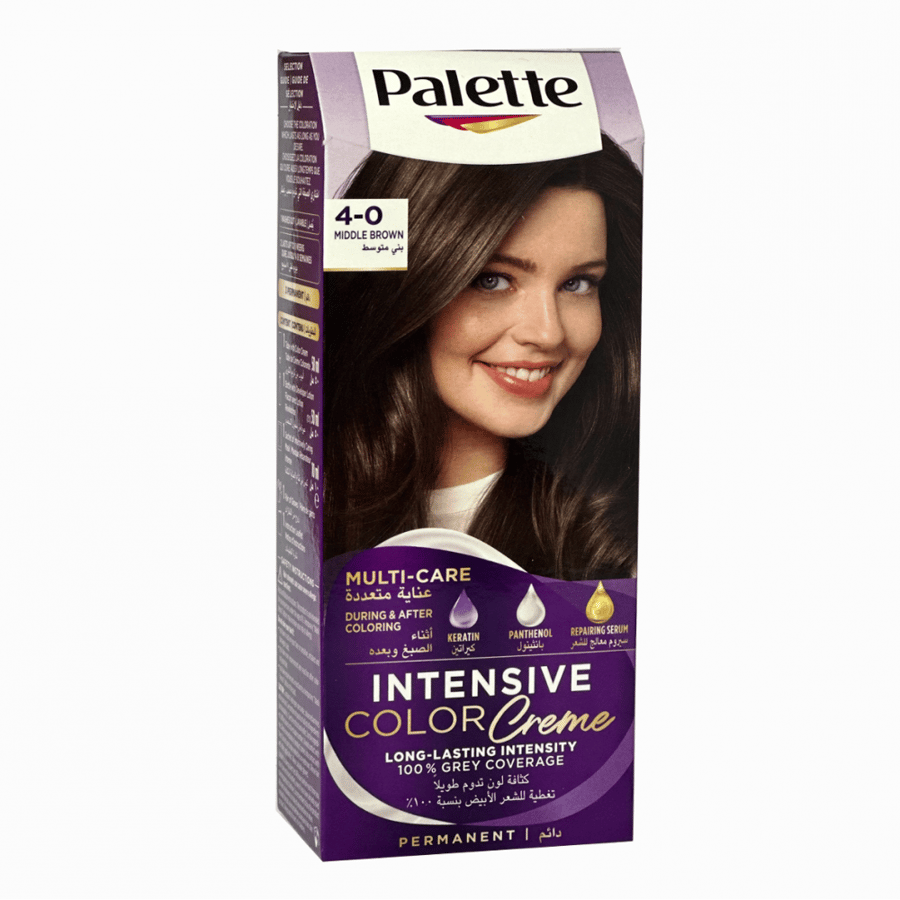 Hair dye palette 4-0 medium brown