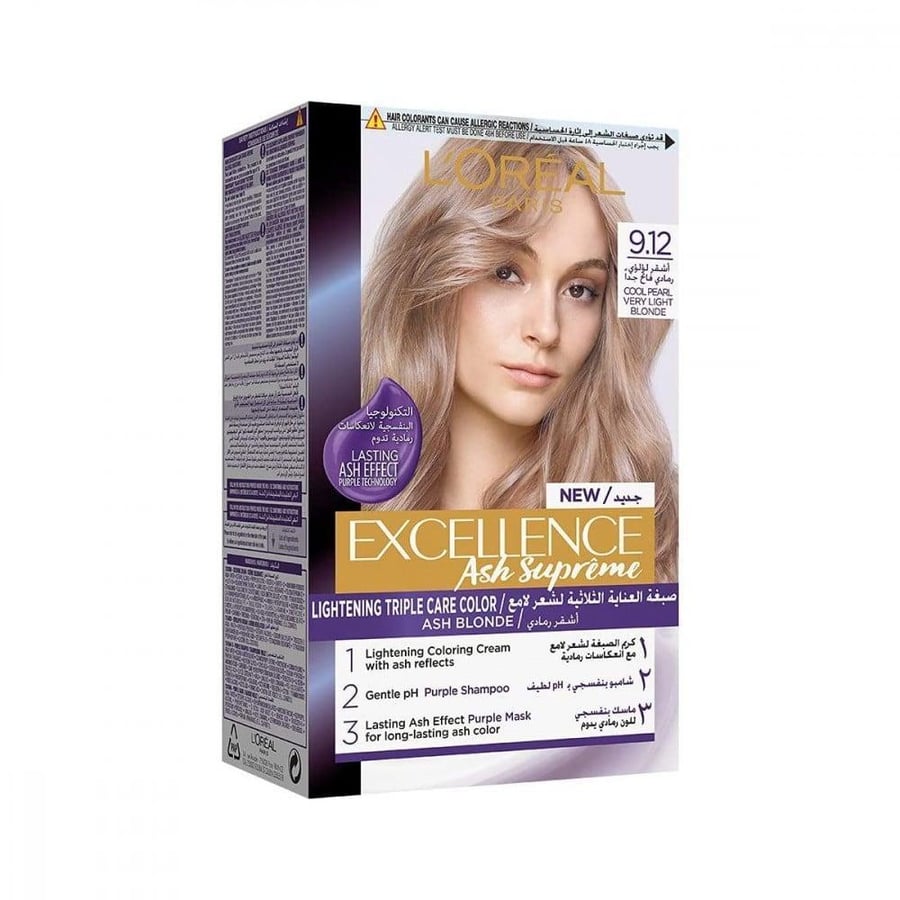 L'Oréal Excellence hair dye 9.12 Cool Pearl very light blonde