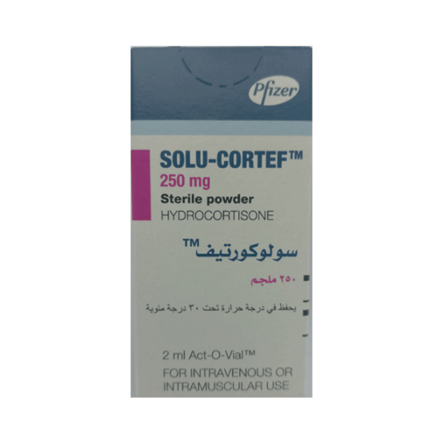 Solo Cortef 250 mg powder with solvent for injection 2 ml