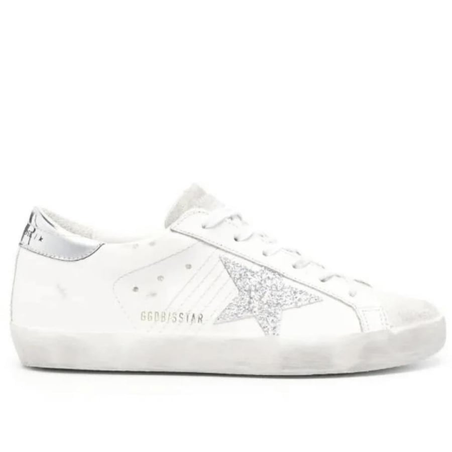 Golden goose Superstar distressed lace- up sneakers
