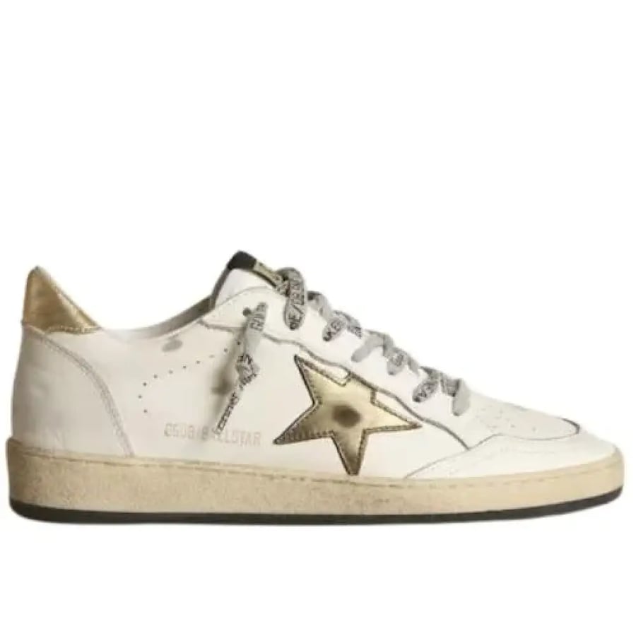 Golden goose Superstar distressed lace- up sneakers