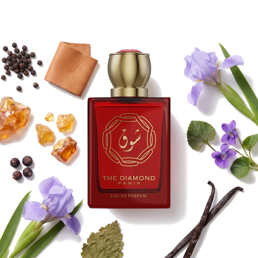 مكونات عطر ذا دايموند - شوق 100 مل - الفلفل الأسود والجلود
