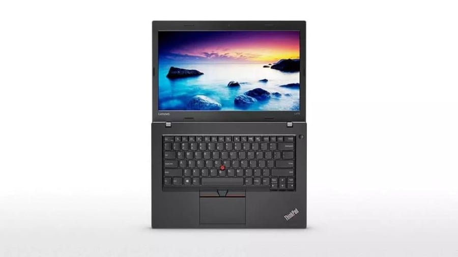 لينوفو - لابتوب ثينك باد L470 بشاشة 14 بوصة ومعالج إنتل كور i5 جيل سادس ذاكرة رام 8GB ,محرك أقراص SSD بسعة 256 جيجابايت / بطاقة رسومات إنتل بدقة فائقة الوضوح وسعة 5500 ميجابايت ( مستخدم) أسود