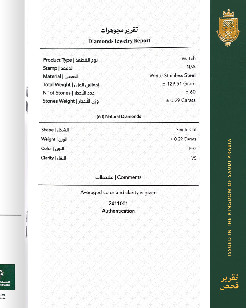ساعة الماس رجالية ماركة دي كي موديل 3165