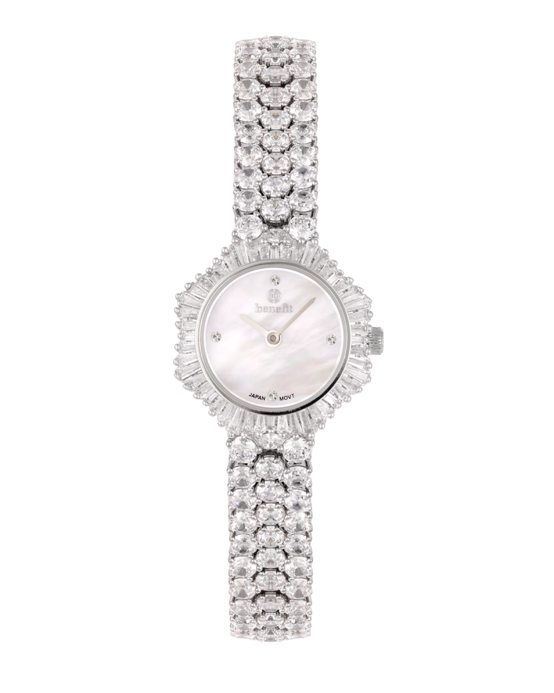 Benefit Women's Watch, Crystal Silver, Mother-of-Pearl Dial, Model BN010506