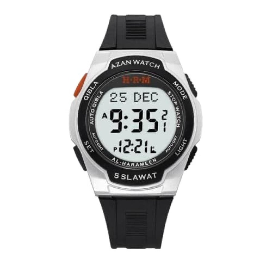 The Holy Mosques Sports Watch HA-6509 size 44MM black with white frame