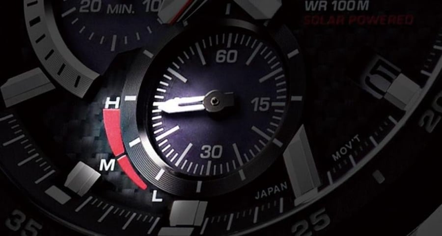 ساعة كاسيو إيديفايس كرونوغراف يعمل بالطاقة الشمسية EQS-900DB-1AV