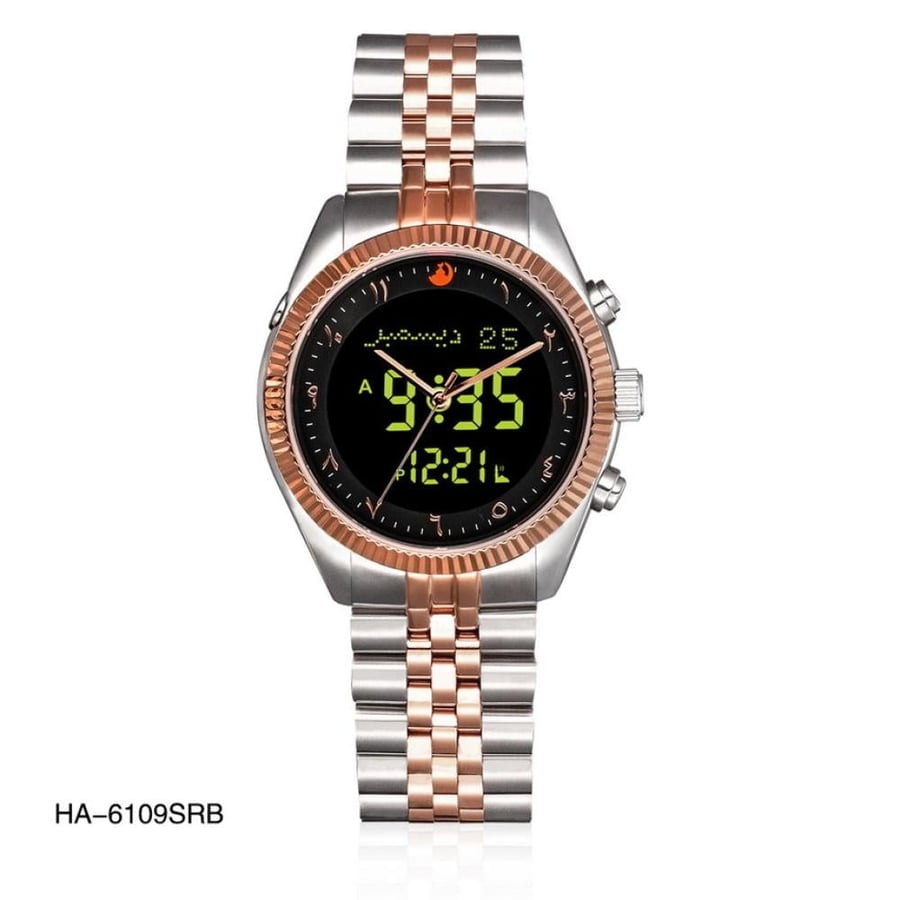 Luxury Makkah and Madinah watch for men HA-6109, 4 colors, size 42MM