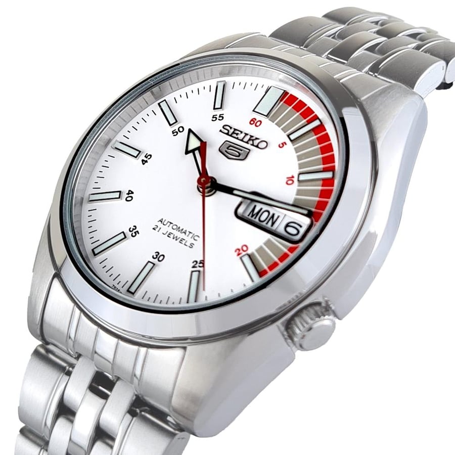 Seiko Five Automatic Watch Seiko Classic 21 Jewels 37 mm Stainless Steel Watch for Men SNK369K1