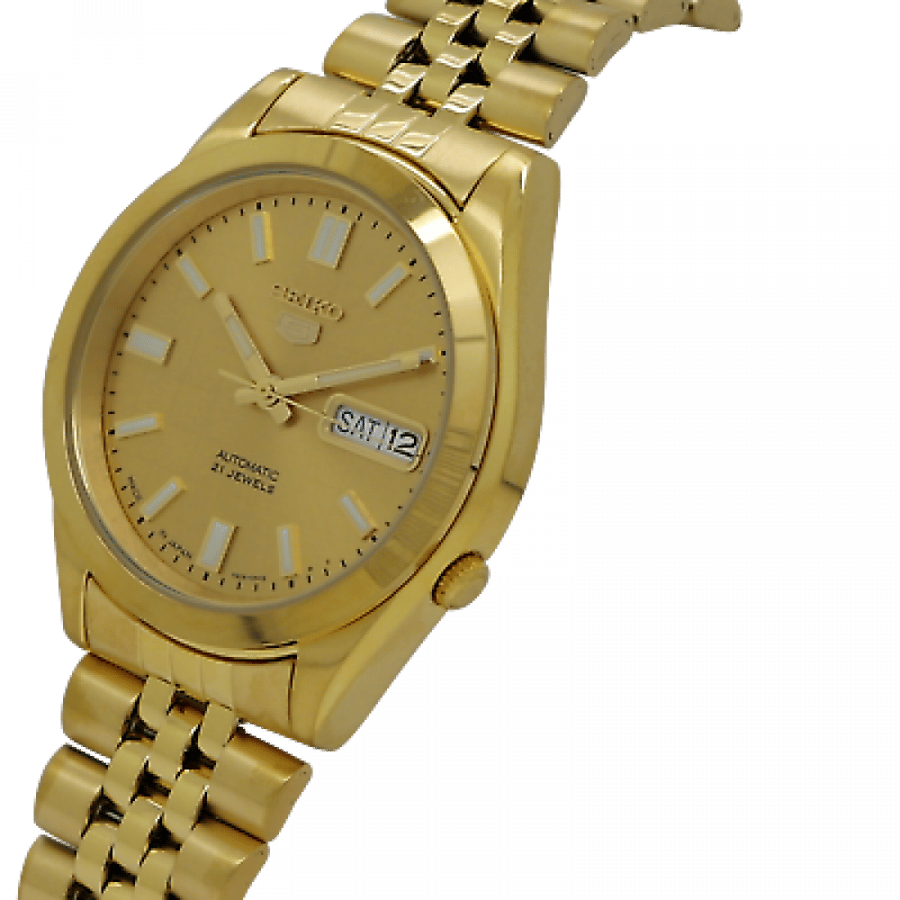 Seiko Five automatic men's watch gold SNKF90J1