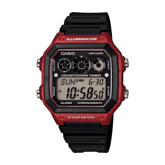 Men's Casio watch red AE-1300WH-4AVDF