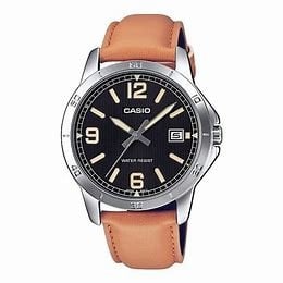 Casio men's leather watch CASIO Analog Men Formal Watch MTP-V004L-1B2UDF
