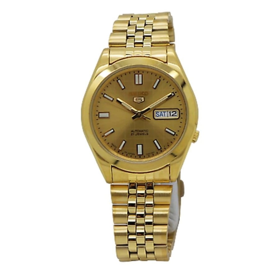 Seiko Five automatic men's watch gold SNKF90J1