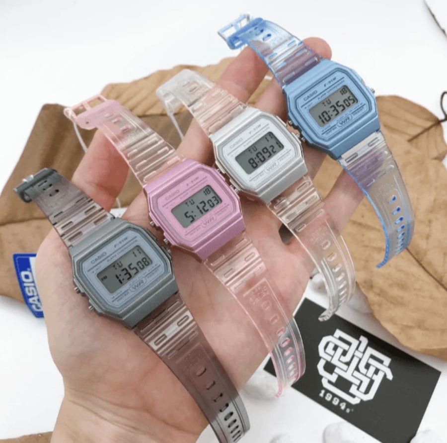 ساعة كاسيو الرقمية نسائي بعدة الوان CASIO Youth Digital Watch F-91WS-2DF