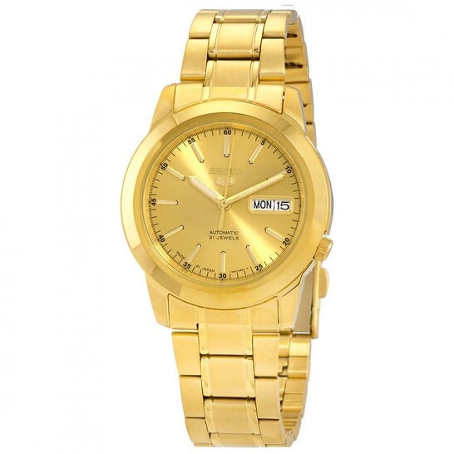 Seiko Five Automatic Japanese old classic with two dates stainless steel for men - SNKE56J1