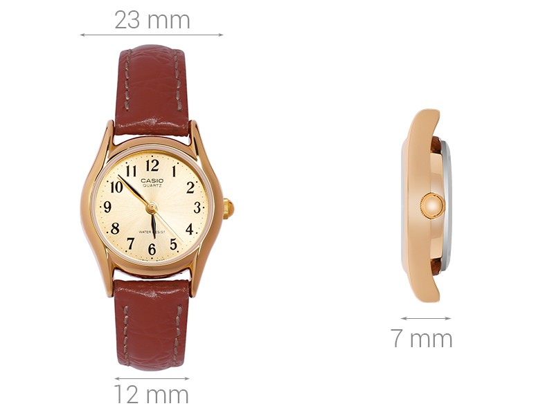 ساعة كاسيو جلد نسائي CASIO Analog Women Formal Watch LTP-1094Q-9BRDF