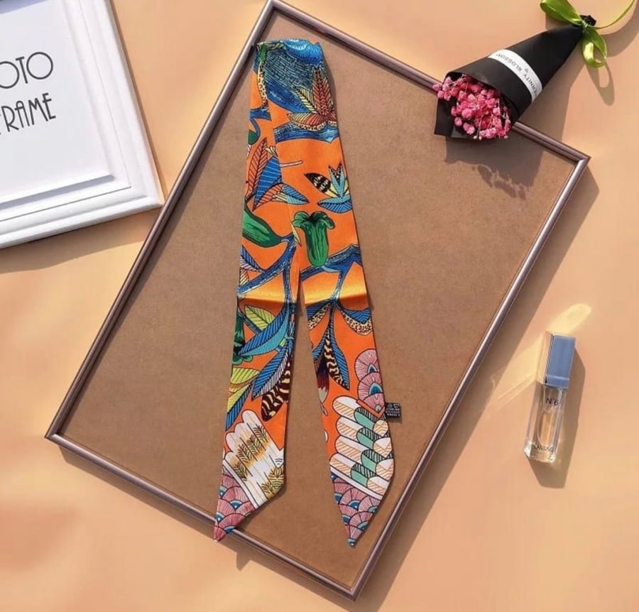 Colorful floral scarf