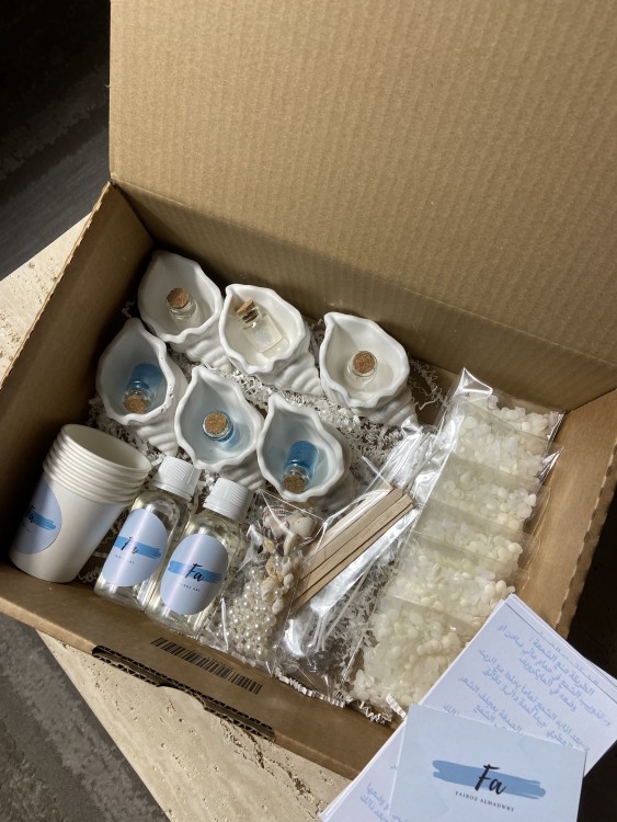 Candle making box, pearl candle, 3 people
