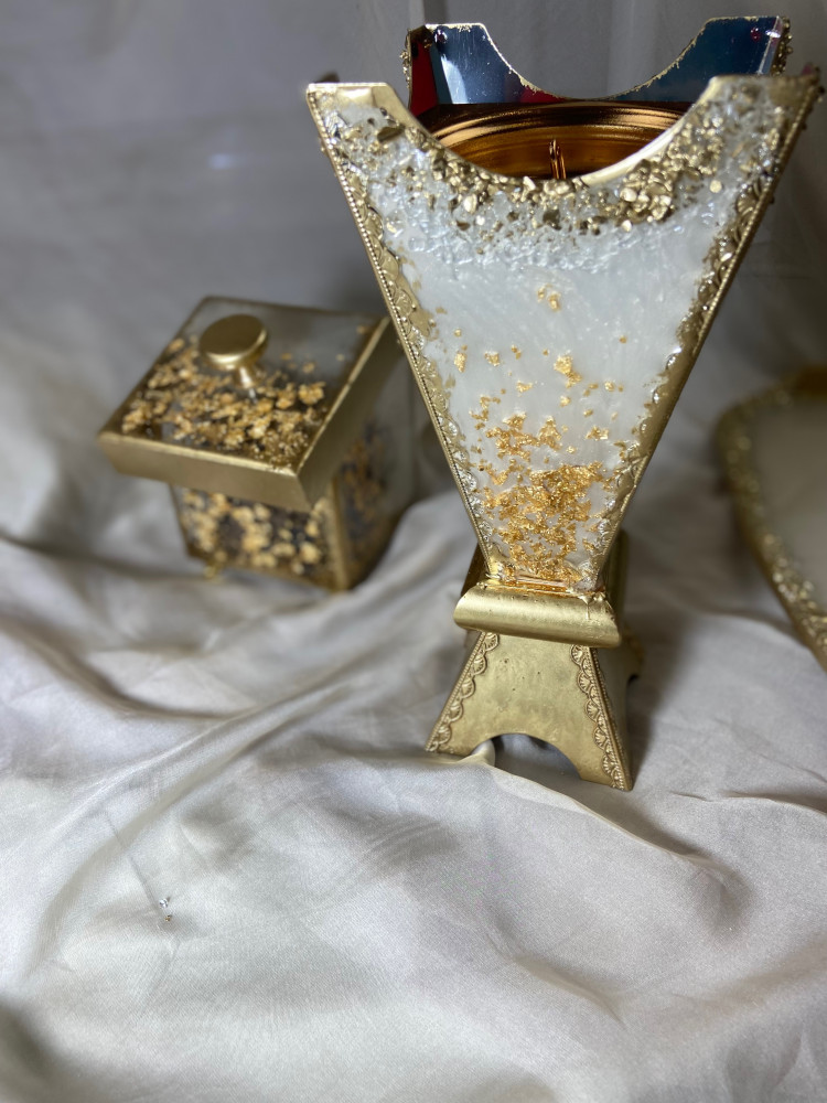 Incense burner set of 3 pieces