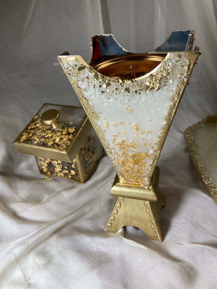 Incense burner set of 3 pieces