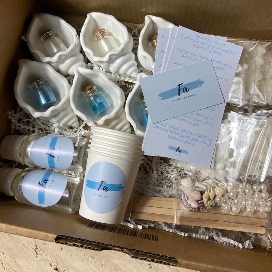 Candle making box, pearl candle, 3 people