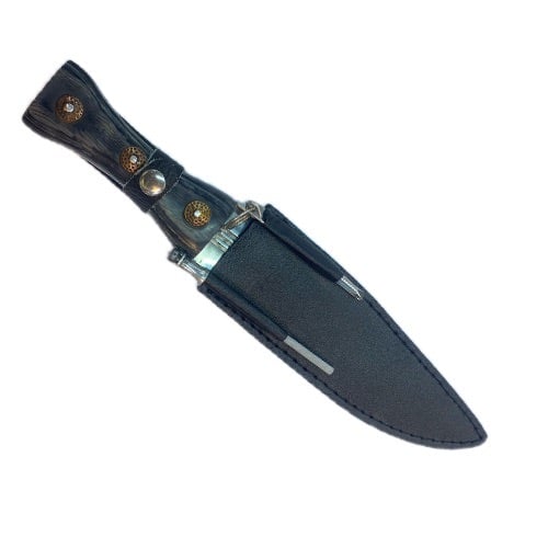 Rumman Bli professional knife with leather sheath - "Hand nerve and top hardness" powerful steel blade, design reduces friction, and a structure designed to last a long time