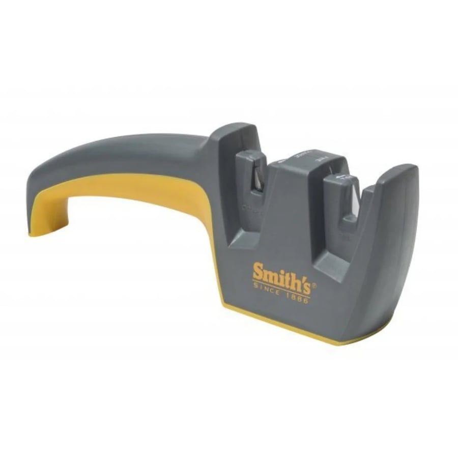 مسن السكاكين الاحترافي إيدج برو (Edge-Pro) بسحب ثنائي من سميثس (Smith's) حد الموس بمسحتين.. مسن إيدج برو المطوّر بمرحلتي سن وقاعدة ارتكاز حافة الطاولة لأعلى ثبات