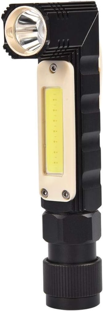 كشاف يدوي LED متعدد الوظائف وقابل للطي بزاوية 90 درجة ومزود بـ 5 أوضاع