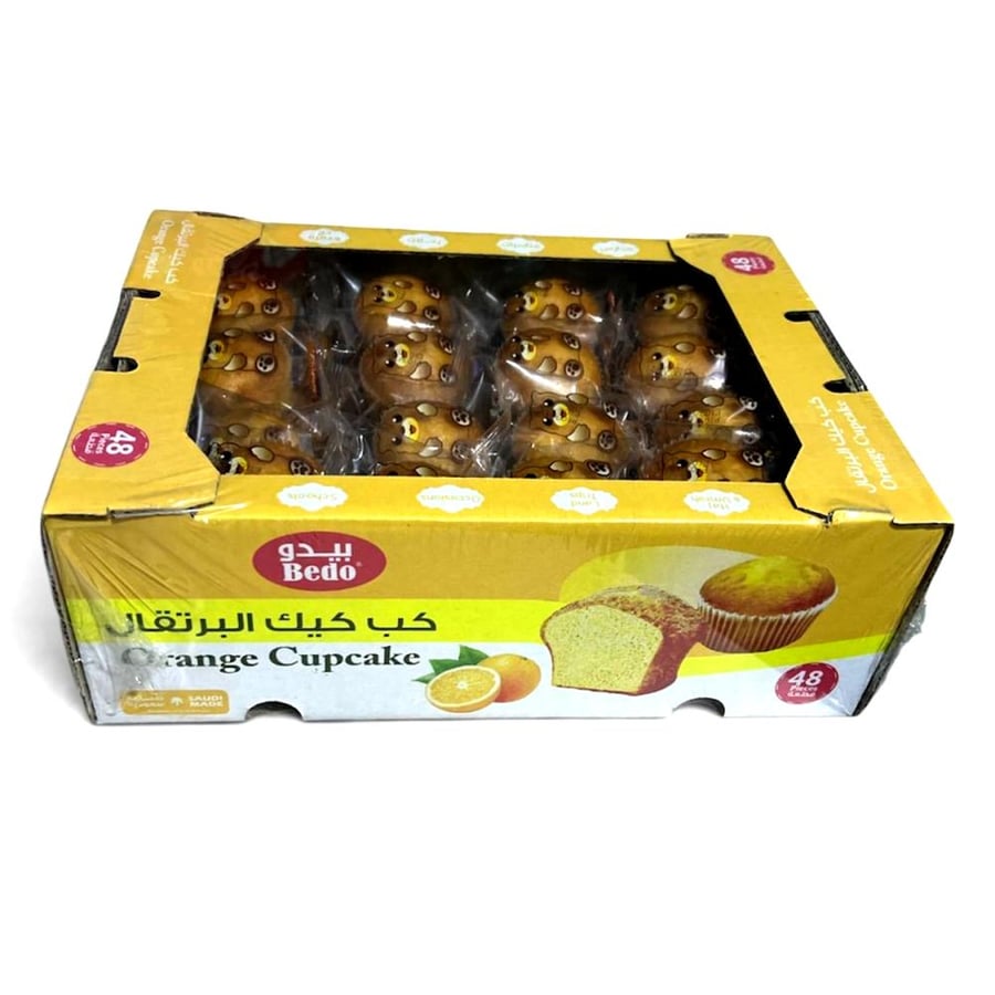 بيدو كب كيك البرتقال 48 قطعة