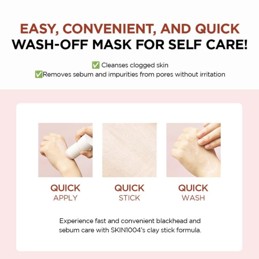 ‏SKIN 1004 - Madagascar Centella Poremizing Quick Clay Stick Mask قناع الطين سريع المفعول على شكل ستيك لتنقية المسام