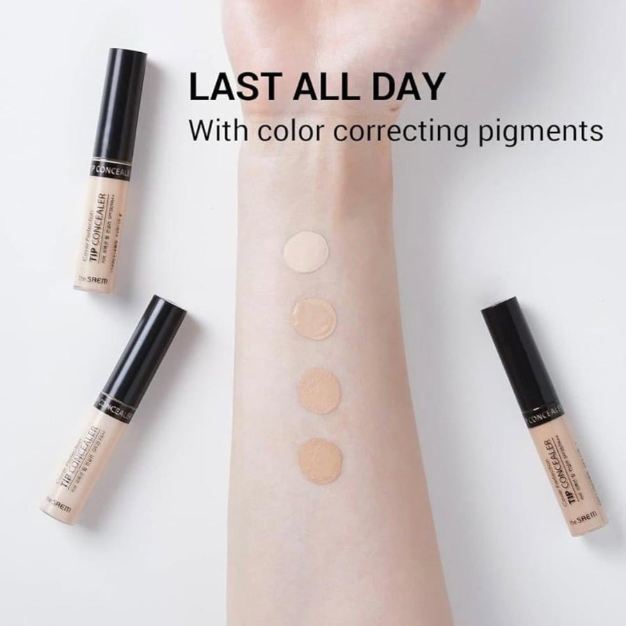 The Saem - Cover Perfection Tip Concealer كوفر بيرفكشن تيب كونسيلر  1.75Middle Beige