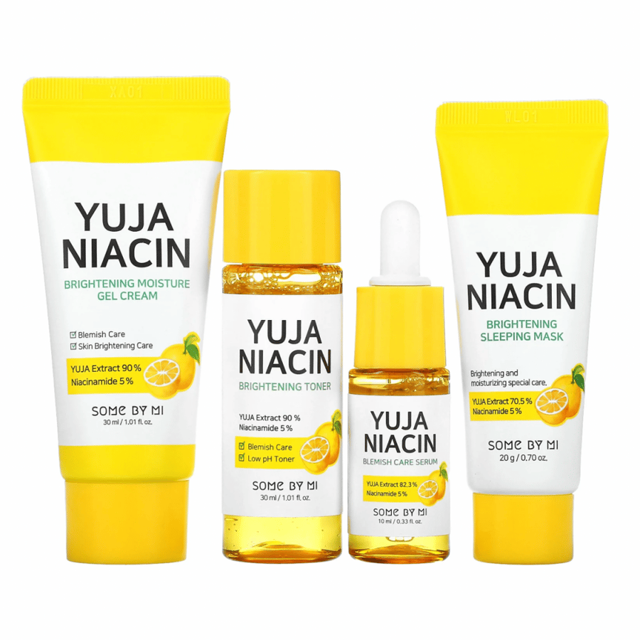 سوم باي مي مجموعة التفتيح للمبتدئين Yuja Niacin لمدة 30 يومًا، مجموعة من 4 قطع