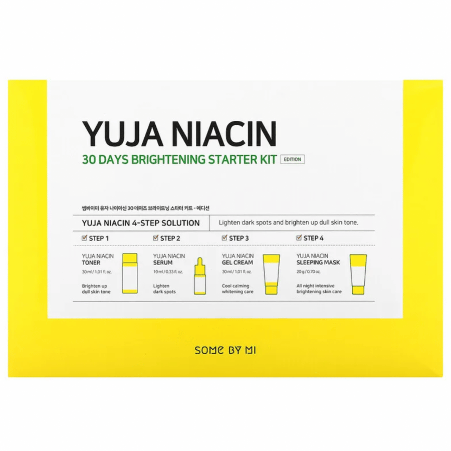 سوم باي مي مجموعة التفتيح للمبتدئين Yuja Niacin لمدة 30 يومًا، مجموعة من 4 قطع