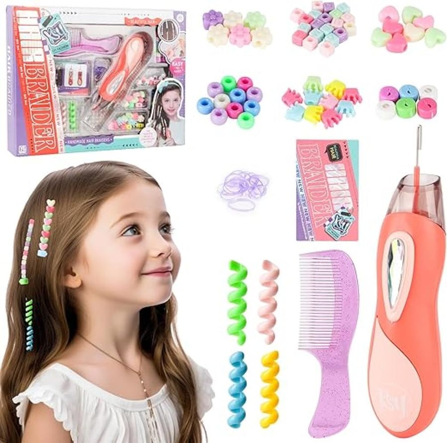Hair braiding machine, hair accessories toys for girls, hair braiding machine set, braiding tool for children as a gift for girls from 5 to 10 years old