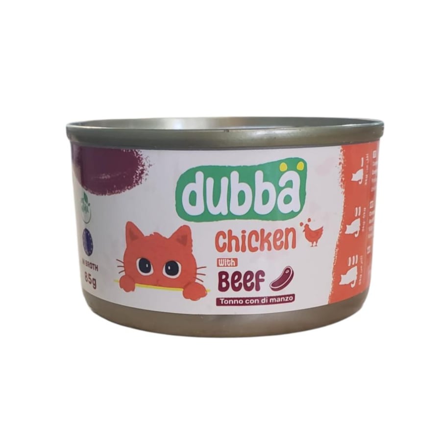 Cat food Daba chicken with beef in broth 85 grams
