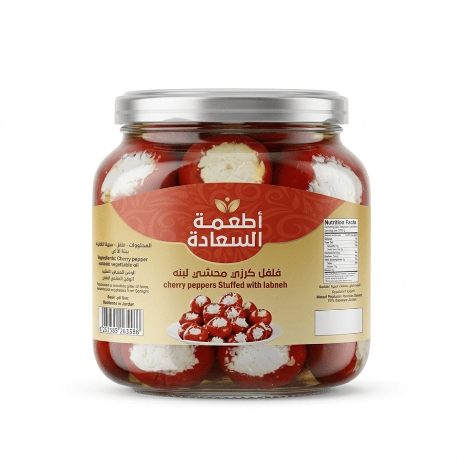فلفل كرزي محشي لبنة 500 جرام