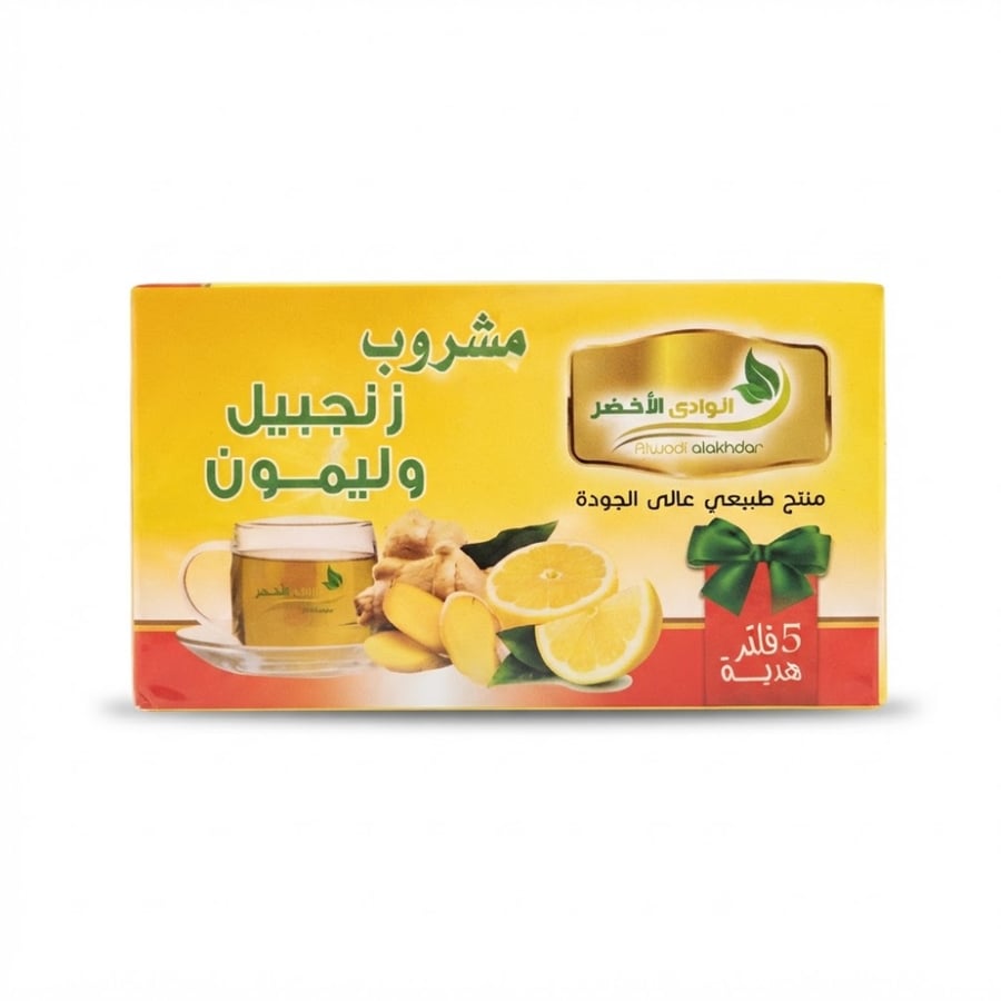 الوادي الاخضر مشروب زنجبيل وليمون 20 فلتر