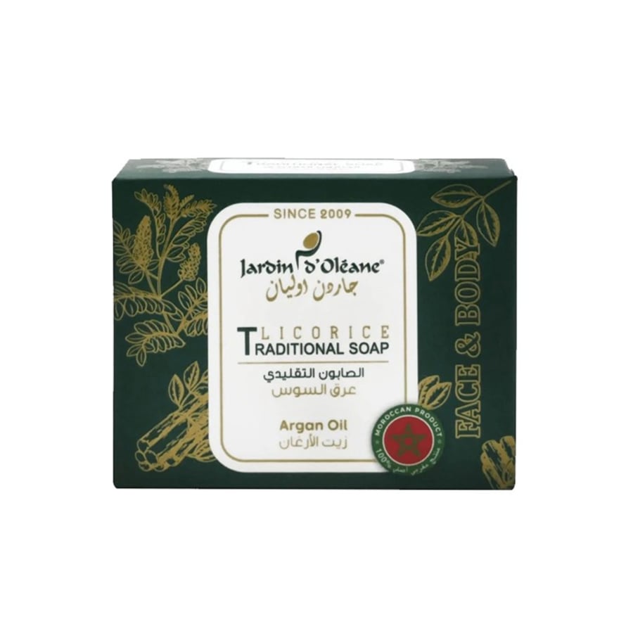 جاردن اوليان الصابون التقليدي بعرق السوس وزيت الأرغان 100 جم
