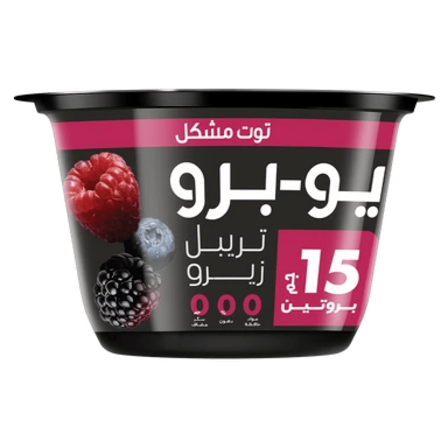 يوبرو زبادي مخفوق بروتين توت مشكل 150 جم