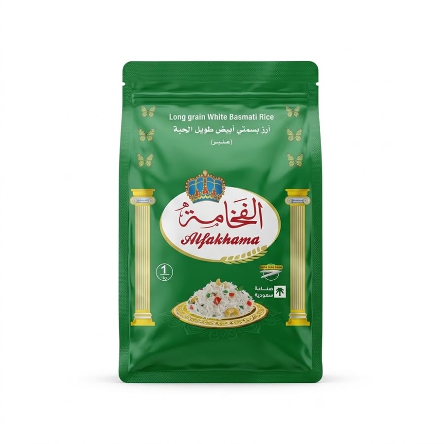 الفخامة ارز بسمتي طويل الحبة 1 كيلو
