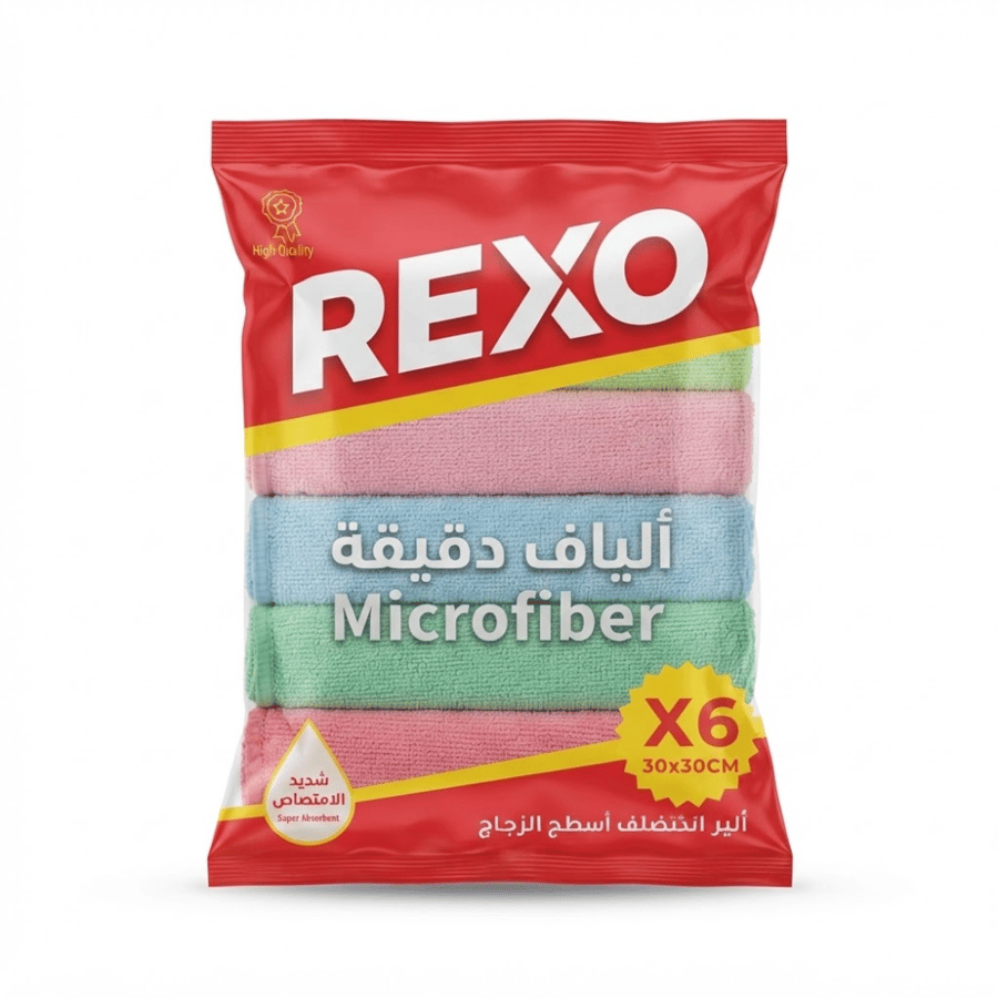 منشفة مايكروفايبر 6 قطع 30*30